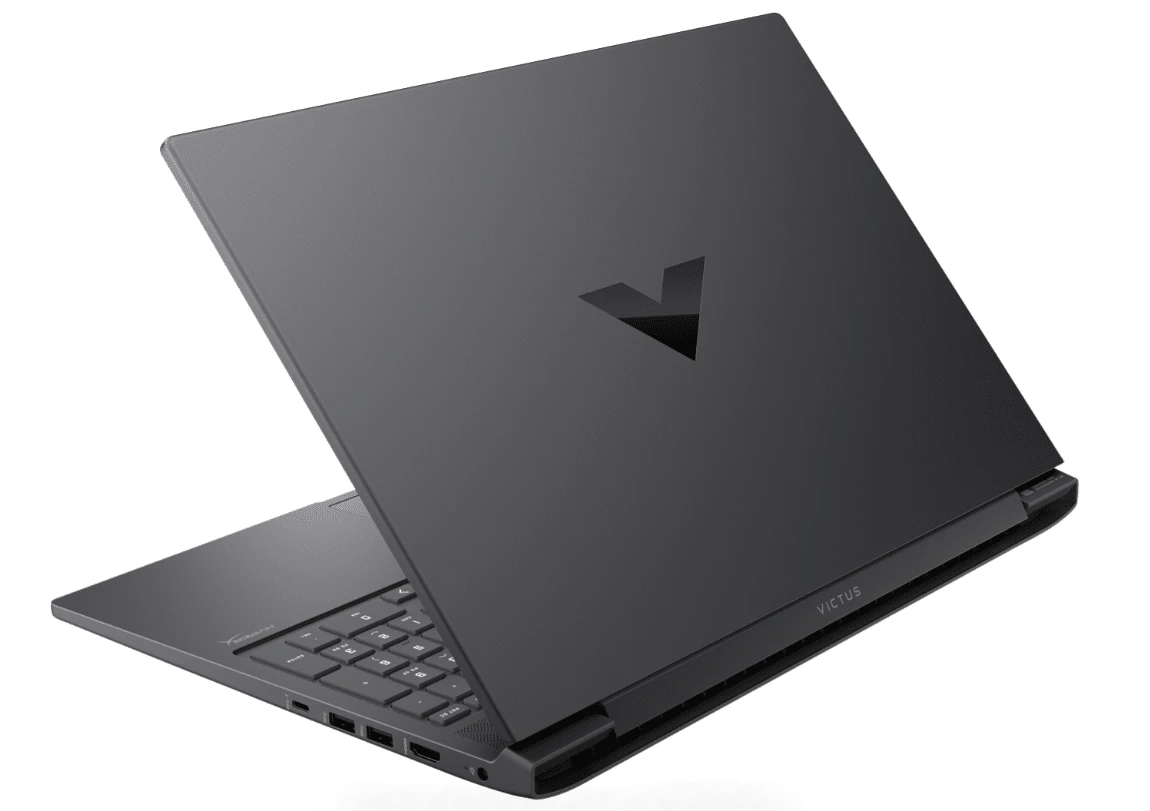 Ordinateur portable HP Victus Gaming 16 avec processeur Intel Core i5 14ᵉ génération, écran 16.1″ Full HD 144 Hz et carte graphique NVIDIA GeForce RTX 3050. Un PC portable puissant pour le gaming et la productivité.