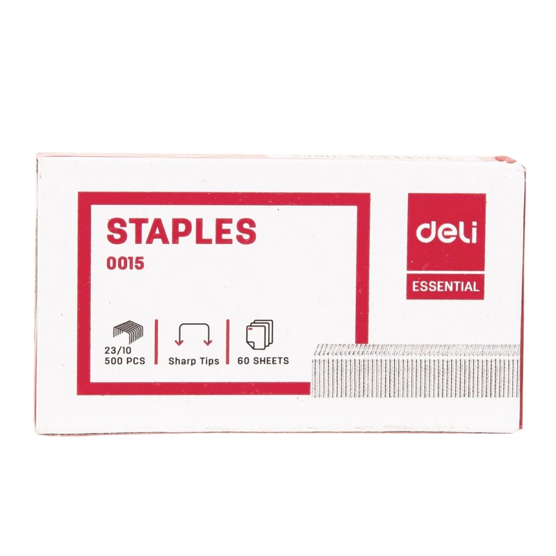 Agrafes Deli E0015 23/10 de It Delta Com, idéales pour les travaux d'agrafage standard et fiables pour une utilisation quotidienne.