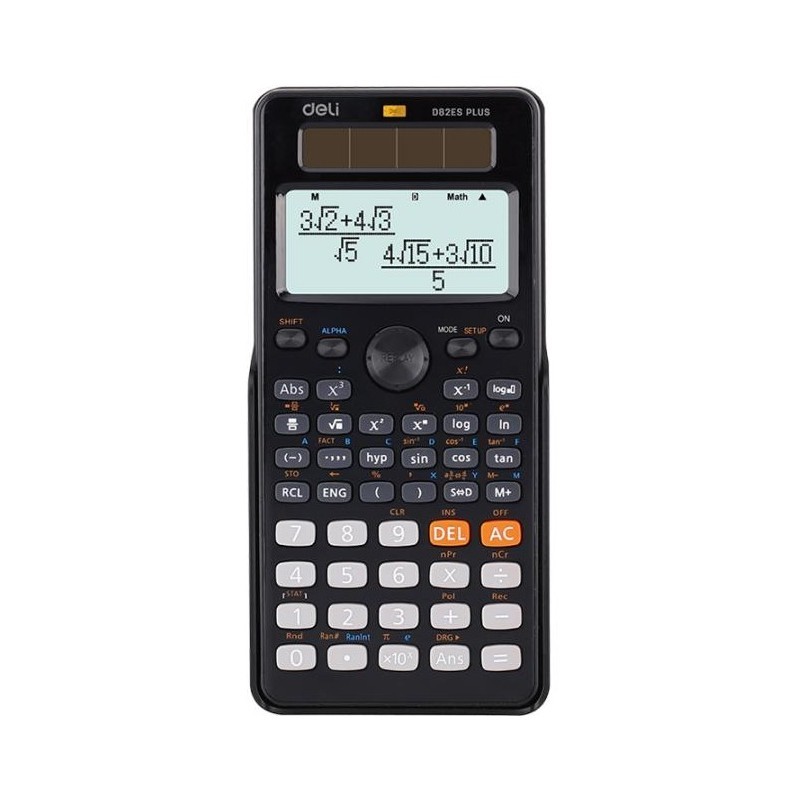 Calculatrice scientifique Deli ED82ES, sophistiquée et fonctionnelle, disponible chez It Delta Com, parfaite pour étudiants et professionnels dans les sciences et l’ingénierie.
