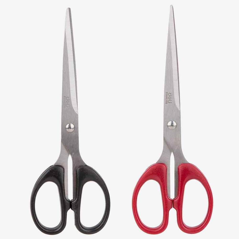 Ciseaux BUR Deli E6009, 18 cm, disponibles chez It Delta Com. Conçus pour une découpe efficace et confortable.