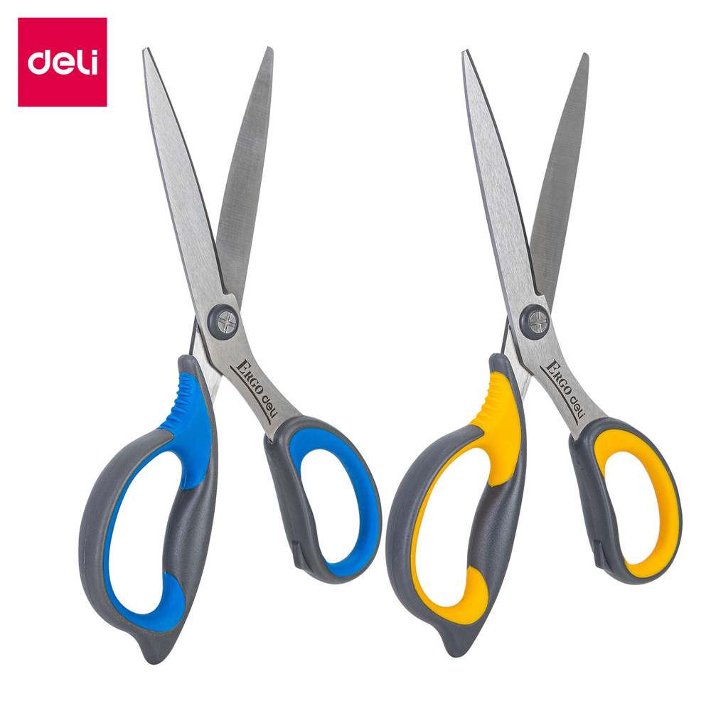 Ciseaux de bureau Deli EZ500, 17.5 cm, disponibles chez It Delta Com. Parfaits pour une découpe quotidienne avec précision et facilité.