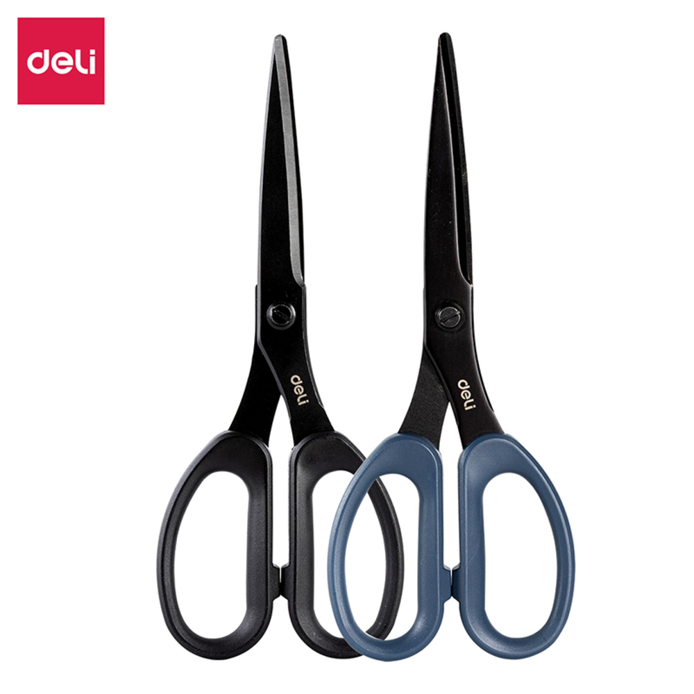 Ciseaux de bureau Deli EZ501, 21 cm, disponibles chez It Delta Com. Conçus pour offrir une découpe nette et confortable sur différents matériaux.