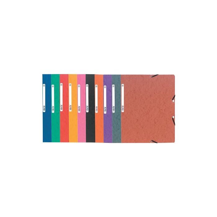 Chemise à élastiques sans rabat en carte lustrée 400g/m², format A4. Solution de classement premium en couleurs assorties alliant robustesse et praticité.