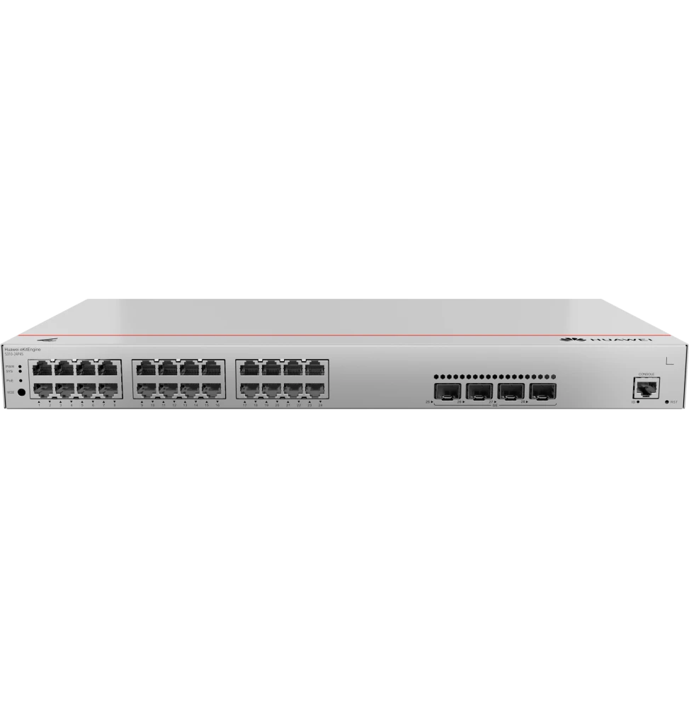 Le Switch Huawei S310-24P4X est un switch administrable Layer 2+ avec 28 ports, dont 24 ports Ethernet PoE+ et 4 ports SFP+ 10GE, idéal pour les réseaux professionnels nécessitant performance, flexibilité et gestion centralisée.