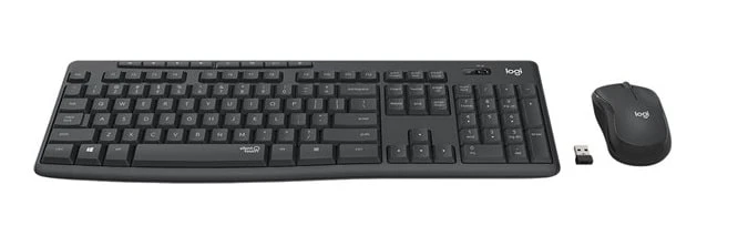 Le Logitech MK295 Silent Wireless Combo Graphite associe un clavier et une souris sans fil AZERTY FR. Grâce à la technologie SilentTouch, profitez d’une frappe et d’un clic ultra-silencieux, parfaits pour le travail et la maison. Avec son nano-récepteur USB 2,4 GHz et une autonomie allant jusqu’à 36 mois pour le clavier et 18 mois pour la souris, ce combo est fiable, confortable et disponible au Maroc sur itdeltacom.ma.