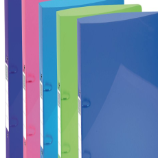 Classeur A4 Exacompta à 2 anneaux, en carte rigide. Solution de classement durable et pratique en couleurs assorties, idéale pour une organisation efficace de vos documents.