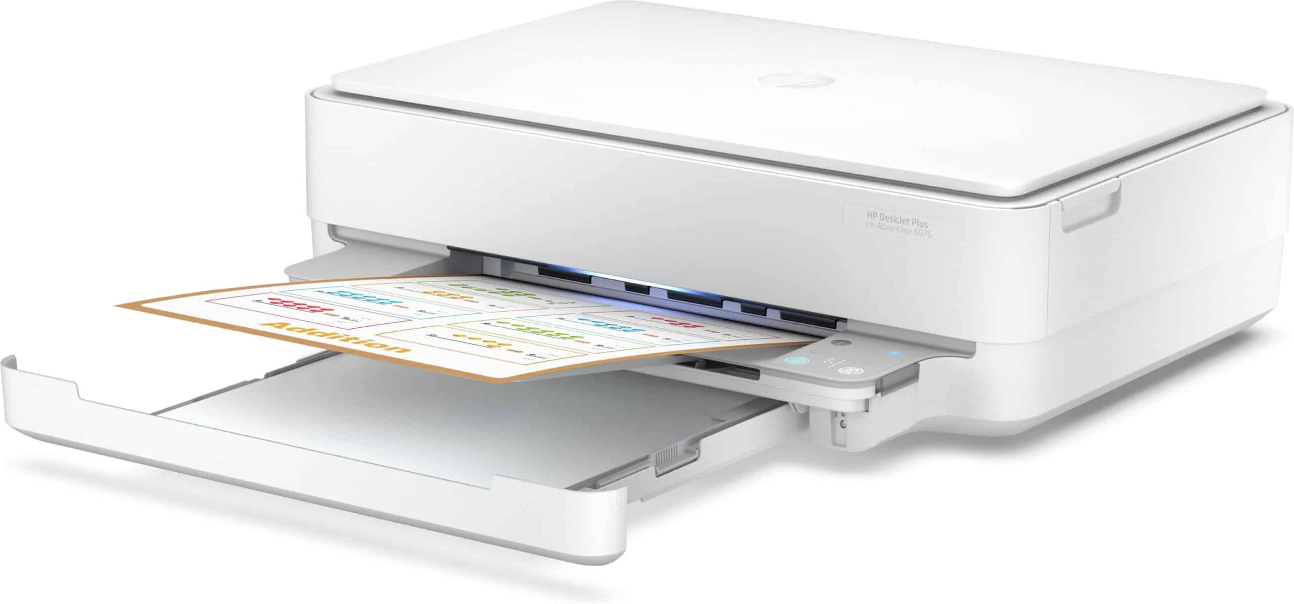 L’imprimante multifonction HP DeskJet Plus Ink Advantage 6075 combine impression, copie et numérisation dans un design compact et moderne. Grâce au Wi-Fi double bande auto-réparateur et à l’application HP Smart, imprimez et numérisez facilement depuis vos appareils mobiles. Idéale pour la maison et les petits bureaux, avec un volume mensuel recommandé de 100 à 400 pages.