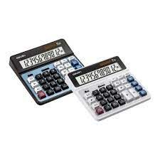 Calculatrice de bureau Deli 2137, disponible en argent et bleu, combine élégance et performance pour un usage professionnel avancé.