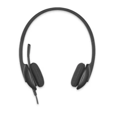 Le Logitech H340 USB est un casque filaire stéréo avec micro rotatif 180°, commandes intégrées pour le volume et la sourdine, bandeau réglable et câble de 1,8 m pour une utilisation facile sur PC et Mac.