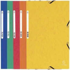 Chemise à rabat en carte 265g/m² format 24x32 cm, idéale pour le classement et le transport de documents. Lot de 50 chemises en coloris assortis.