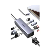 La station d’accueil USB-C UGREEN 9 en 1 (15600) transforme votre ordinateur portable en véritable poste de travail. Avec ses 2 HDMI + 2 DisplayPort en 4K@60 Hz via DisplayLink, ses ports USB 10 Gbps, son Ethernet Gigabit et son Power Delivery jusqu’à 100 W, elle offre une connectivité complète dans un boîtier compact et robuste en aluminium.