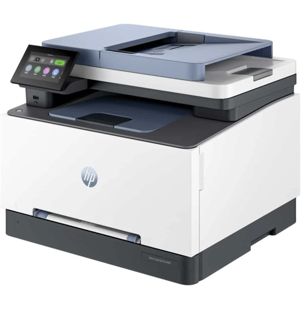 La HP LaserJet Pro 3303sdw est une imprimante multifonction laser couleur performante et compacte, offrant impression, copie et numérisation. Avec une vitesse de 25 ppm en noir et en couleur, une connectivité avancée (Wi-Fi double bande, Ethernet, USB), et l’impression recto-verso automatique, elle répond parfaitement aux besoins des petites et moyennes entreprises.