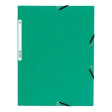 Chemise à rabat Exacompta en carte 265g/m² format 24x32 cm, parfaite pour un classement professionnel des documents. Coloris vert.