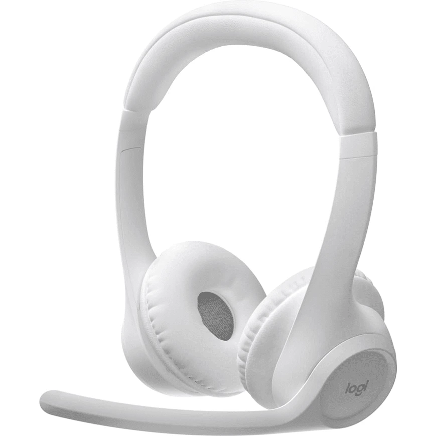 Le Logitech Zone 300 – Blanc est un casque-micro sans fil avec Bluetooth 5.3, transducteurs dynamiques de 30 mm, double microphone Beamforming, autonomie prolongée et confort optimal grâce à son bandeau rembourré et ses oreillettes remplaçables.