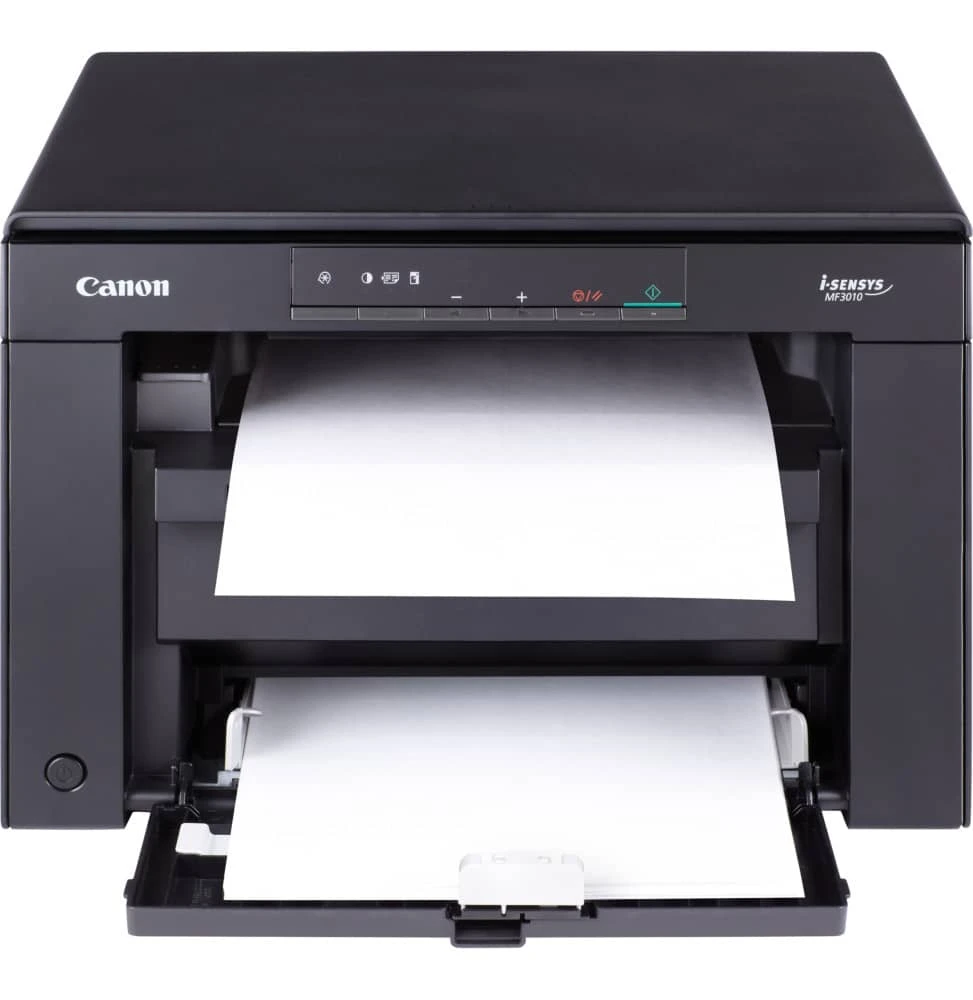 Imprimante multifonction laser monochrome Canon i-SENSYS MF3010, compacte et fiable, idéale pour l’impression, la copie et la numérisation au bureau ou à domicile. Livrée avec 2 toners 725 inclus.