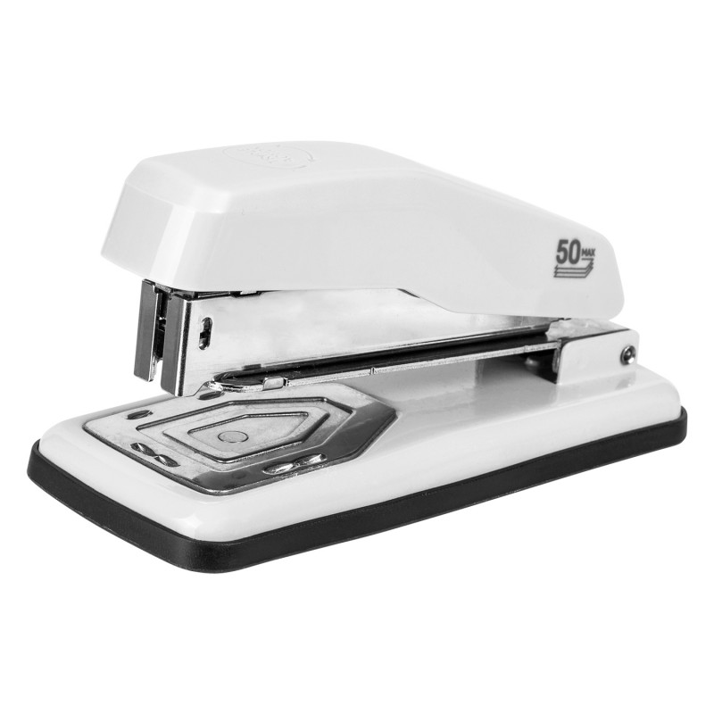 Agrafeuse rotative E0414S BL de It Delta Com, polyvalente et maniable, disponible en plusieurs couleurs, idéale pour un agrafage précis sous différents angles jusqu'à 20 feuilles.