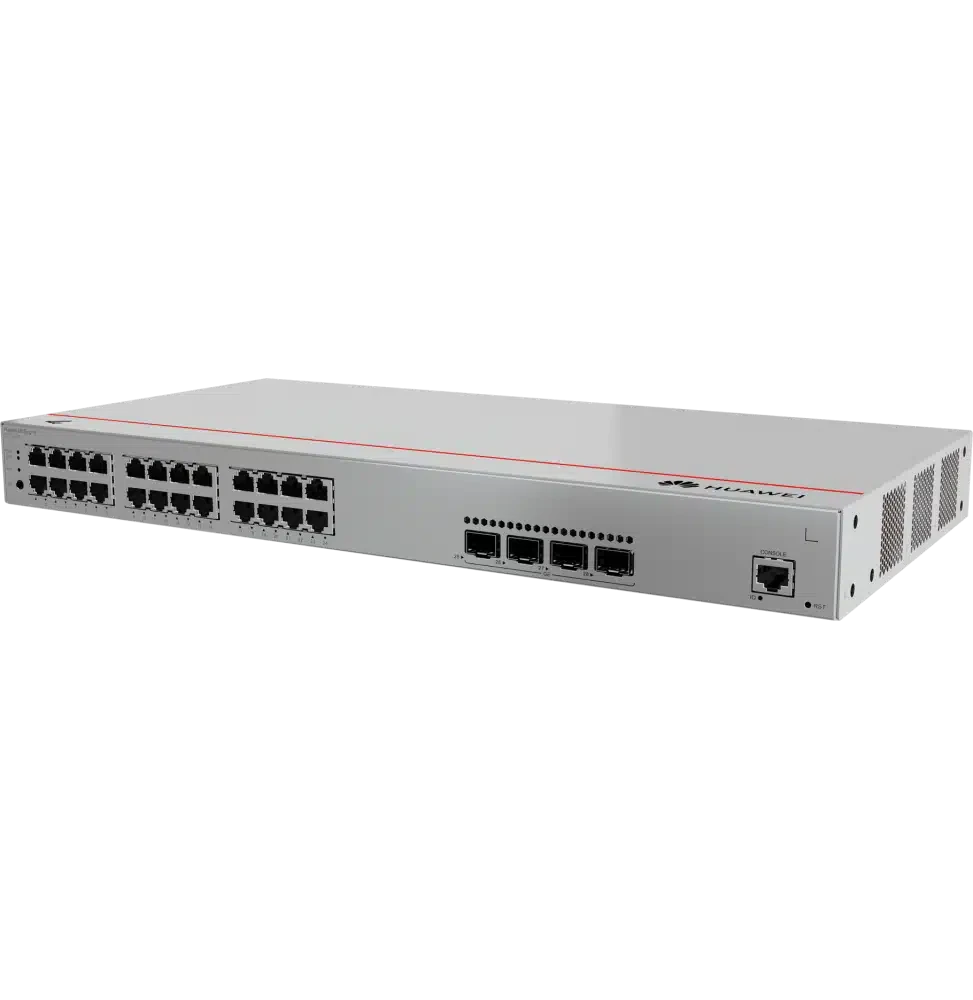 Le Switch Huawei S310-24P4X est un switch administrable Layer 2+ avec 28 ports, dont 24 ports Ethernet PoE+ et 4 ports SFP+ 10GE, idéal pour les réseaux professionnels nécessitant performance, flexibilité et gestion centralisée.
