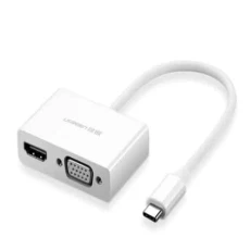 L’adaptateur Ugreen USB-C vers HDMI/VGA (30843) permet de connecter facilement votre ordinateur portable, tablette ou smartphone à un écran externe ou vidéoprojecteur. Compact, portable et Plug & Play, il prend en charge jusqu’à 4K à 30 Hz via HDMI et 1080p via VGA, offrant une qualité d’image optimale pour le travail, les présentations et le divertissement.