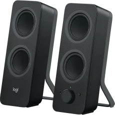 Les Logitech Z207 sont des haut-parleurs 2.0 Bluetooth pour ordinateur offrant une puissance totale de 10W, connectivité sans fil ou filaire via jack 3,5 mm, et un bouton de couplage Bluetooth pratique pour une utilisation facile.