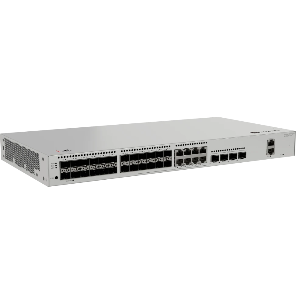 Le Huawei S310-24ST4X est un switch administrable Layer 2+ de 24 ports avec 4 ports SFP supplémentaires, offrant performance, fiabilité et gestion avancée, idéal pour les réseaux PME et professionnels.